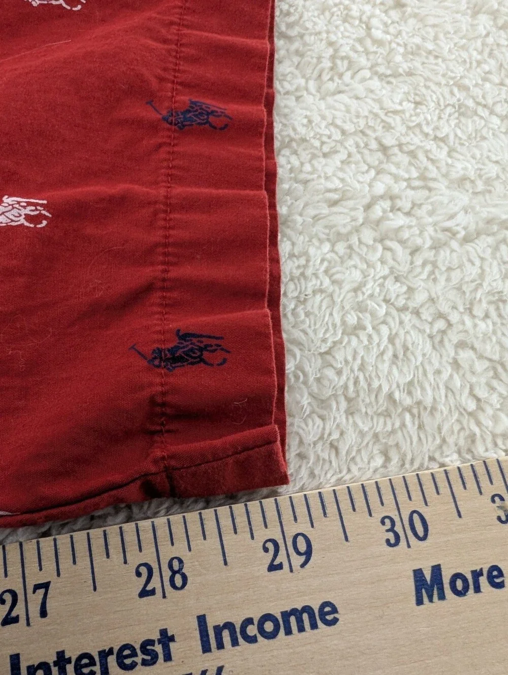 Polo by Ralph Lauren Large Red All-Over Pony Sleep/Lounge Pants